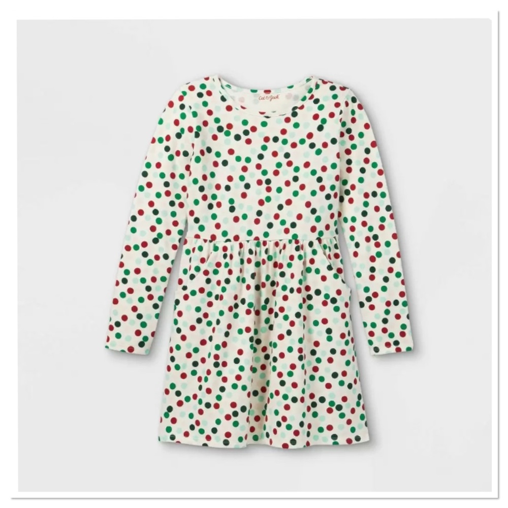 Girls Holiday Dot Dress Cat & Jack
